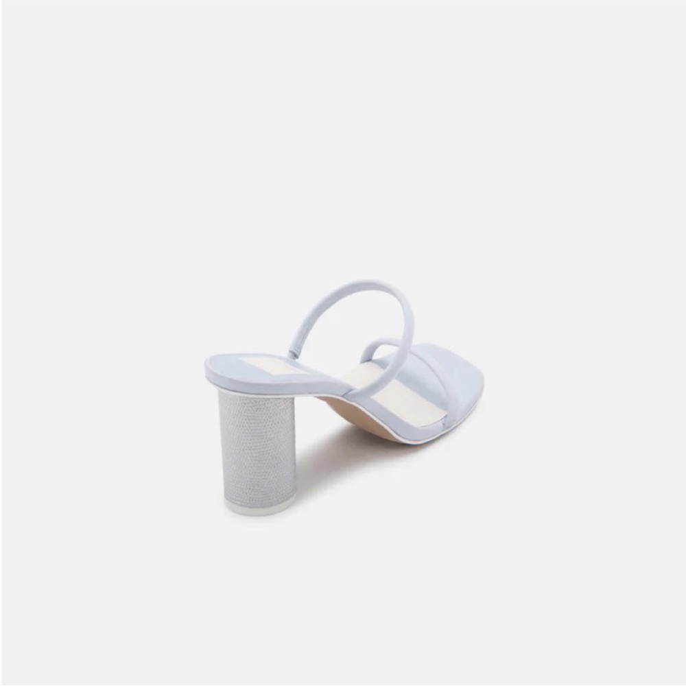 Dolce Vita Noles Light Blue Silver Block Heel Sandals 7.5 - Picture 6 of 14